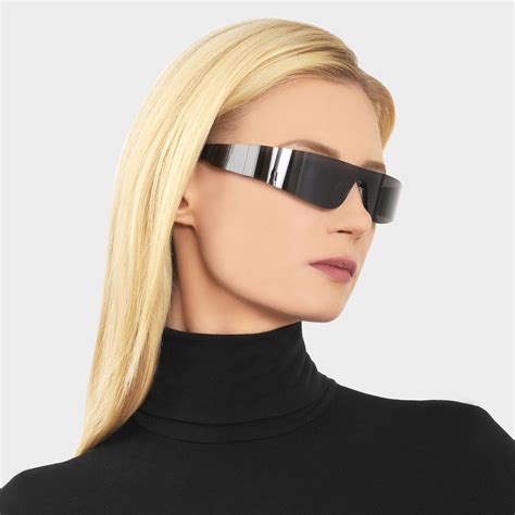 mono rectangle sunglasses in black|balenciaga black rectangular sunglasses.